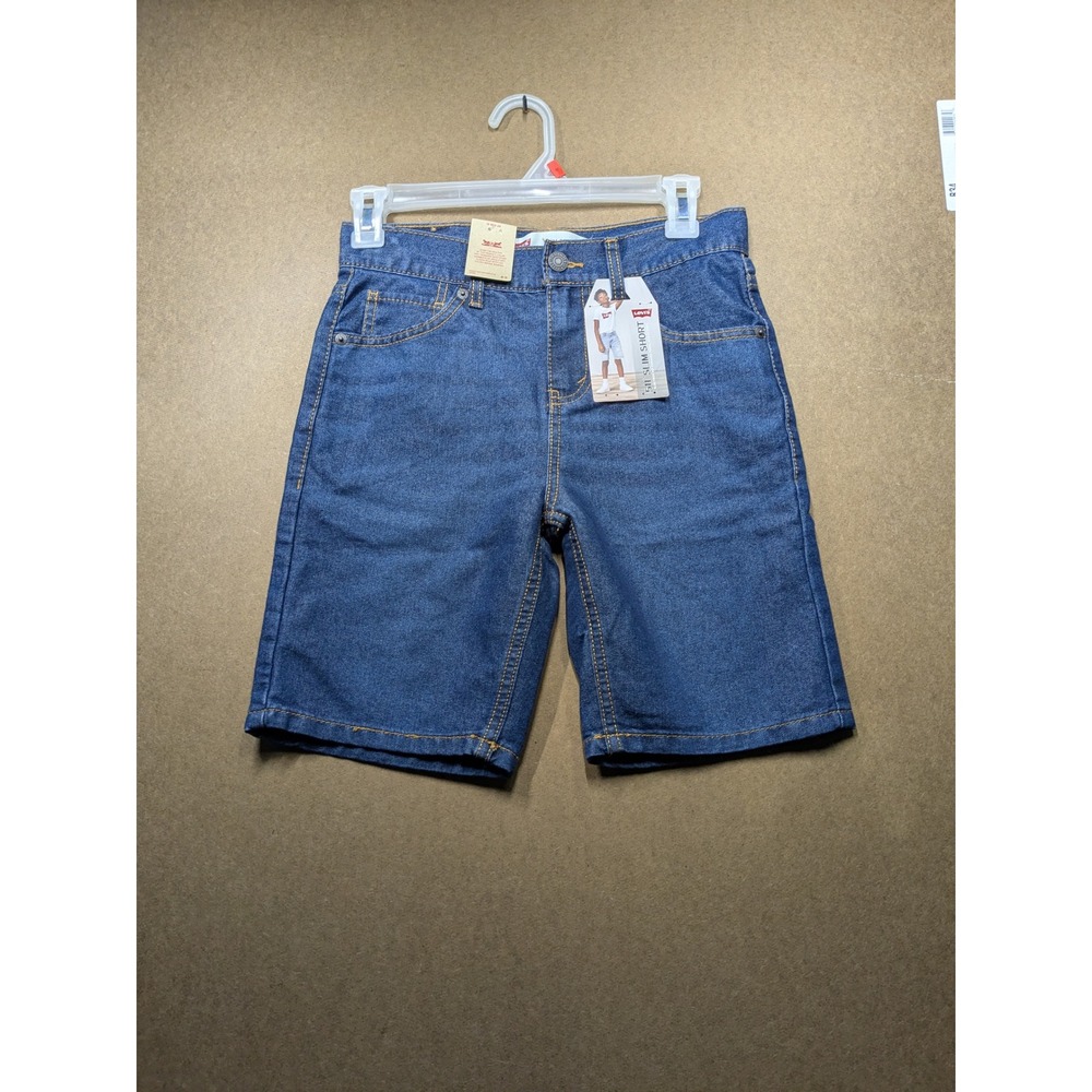 Levis 511 Slim Shorts Boys Size 12 Reg 26 Adjustable Waist Blue Denim 91K033